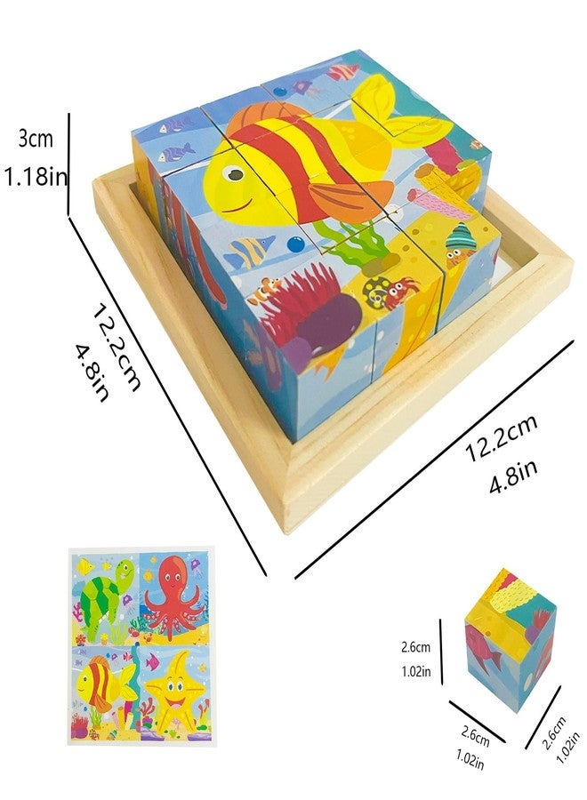 Aykzaqe 24 Jigsaw Puzzle Designs Cube Wooden Puzzles with Storage Tray,Toddler Kids Puzzles Ages 3 4 5 6,Educational Learning Montessori Toys for 3 4 5 Year Old - Image 5